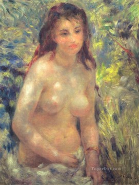  sunlight Oil Painting - Study Torso Sunlight Effect Pierre Auguste Renoir